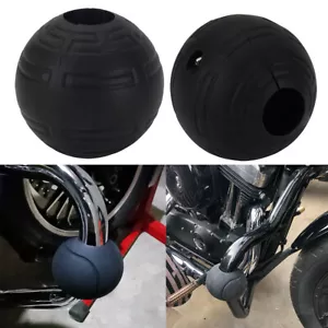 Motorcycle 24mm-32mm Engine Guard Crash Bar Protector Rubber Ball For Harley - Picture 1 of 14