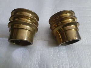 FIT FOR HARLEY RAT ROD BOBBER CHOPPER BRASS EXHAUST TIPS FOR 1 3/4" PIPES PAIR - Picture 1 of 4