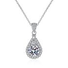 2ct Necklace Pendant White Gold Lab-Created Engagement Diamond Test Pass