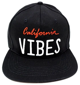 California Vibes Snapback Cap Mütze Cali 100% Baumwolle OSFM Schwarz Neu - Bild 1 von 6