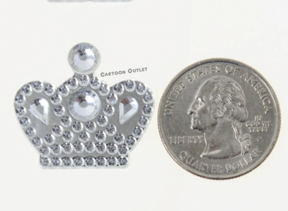 PLATA CORONA PRINCESA PRÍNCIPE SUMINISTROS FIESTA PEGATINAS BABY SHOWER DECORACIÓN BODA Foto 1 de 4