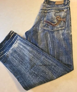 Pantalones de mezclilla Jordan Craig 36 x 34 holgados azules clásicos retro años 90 holgados B3 - Imagen 1 de 3