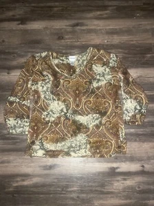 Chico’s Top Womens Size 3 Embellished Rhinestone ¾ Sleeve T-Shirt Adult - Picture 1 of 7
