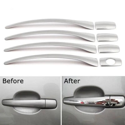 Cubierta manija puerta acero inoxidable peugeot 2008 3008 207 301 308 407 c4 c6 Foto 1 de 4