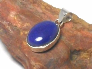 COLGANTE de piedras preciosas ovalado LAPISLÁZULI plata esterlina 925 - ¡En caja de regalo! - Imagen 1 de 5