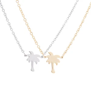 2 Pcs Palm Tree Charm Tropical Pendant Necklace Palm Tree Pendant - Picture 1 of 12