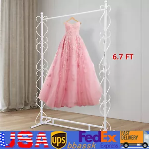 Square Metal Garment Rack Wedding Dress Clothes Stand Clothing Display Organizer - Picture 1 of 12
