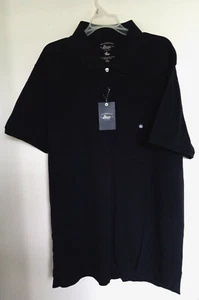 G.H. Bass Men's Short Sleeve Black Pique Polo Shirt Sz XL NEW - Picture 1 of 3