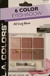 L.A. Colors Playful 6 Color Eyeshadow CBEP431 3 ct. crease proof color - Picture 1 of 2