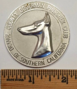 Orange County Doberman Pinscher Club of Southern California Medal Coin Medallion - Picture 1 of 4