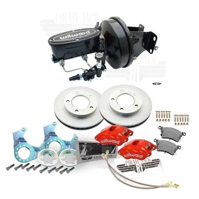 Fits Jeep CJ7 CJ5,  9" Power Brake Wilwood, Red Caliper Disc Brake Power Kit - Image 1 of 4