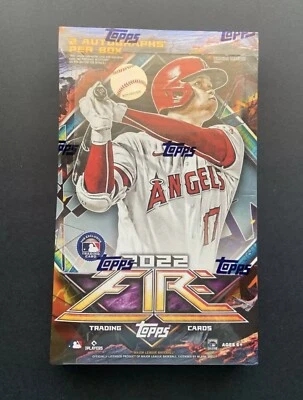 2022 TOPPS FIRE BASEBALL HOBBY BOX- 2 Autos Per Box - Image 1 of 2