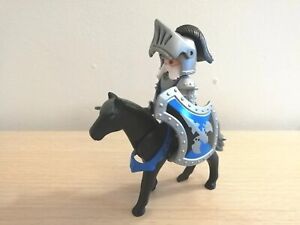 PLAYMOBIL 1 MOUNTED BLUE AND SILVER OLD KNIGHT