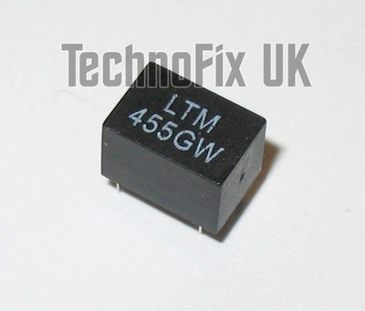 TECHNOFIX UK Filtro ceramico LTM455GW 9kHz largo 455kHz IF sostituisce CFWM455G ALFYM455G 3+2