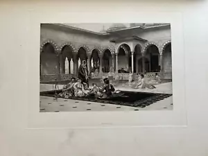 1892 Jean Leon Gerome Hering "The Terrace of the Sera" Photogravure Goupil Print - Picture 1 of 2