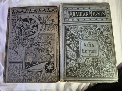 Two   "Arabian Nights" Stevenson (Caxton Edition 1885 & Alta Edition ) Foto 1 de 4