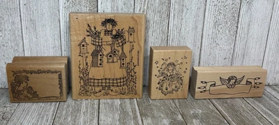 Lote de 4 estampillas de goma, PSX, asunto de estampillas, estampillas artísticas de Hampton, estampación Foto 1 de 4