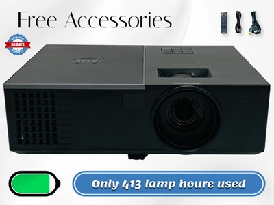 Durable Dell 1550 DLP Projector 3800 Lumens 4K 3D Ready - Only 413 Hours Used 💡 - Image 1 of 4