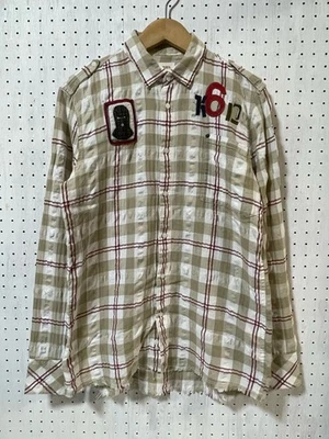 Camisa de Trabajo Diesel Check Beige Blanco Usada Japón Foto 1 de 4