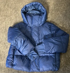 Gap Primaloft P.U.R.E Puffer Jacket Damen Midnight Blue Cropped Hooded Coat S - Bild 1 von 18