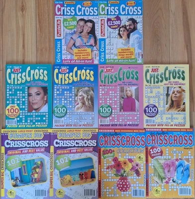 10 x Criss Cross Puzzle Books  (various titles - see description)  965+ puzzles - Image 1 of 4