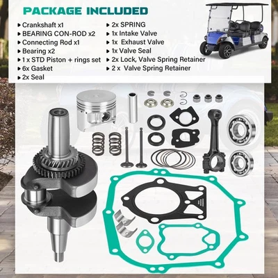 Válvula de pistón de varilla de conexión del cigüeñal STD para carro de golf Yamaha G2 G5 G8 G9 G11 Foto 1 de 4