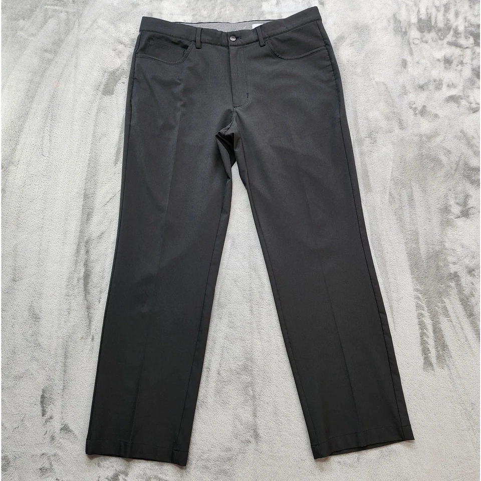 Greg Norman Pants Mens 34X30 Black Everbest Performance Chino Preppy Sporty Golf - Изображение 1 из 4