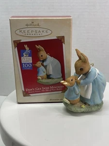 2002 Hallmark Peter Rabbit 100 Years Don't Get Into Mischief Keepsake Ornament - Picture 1 of 8
