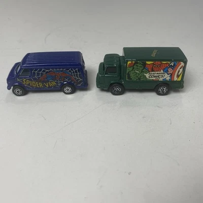 1977 Corgi Juniors Spider-man Chevy Van And Marvel Truck - Image 1 of 4