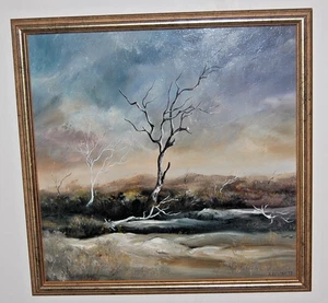 Original vintage 1972 F. Bullen oil painting on board ~ "Bathurst Shire, N.S.W." - Picture 1 of 7
