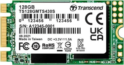 Transcend 128GB M.2 2242 SATA III SSD with Dram Cache, up to 560Mb/S, Compatible - Image 1 of 4