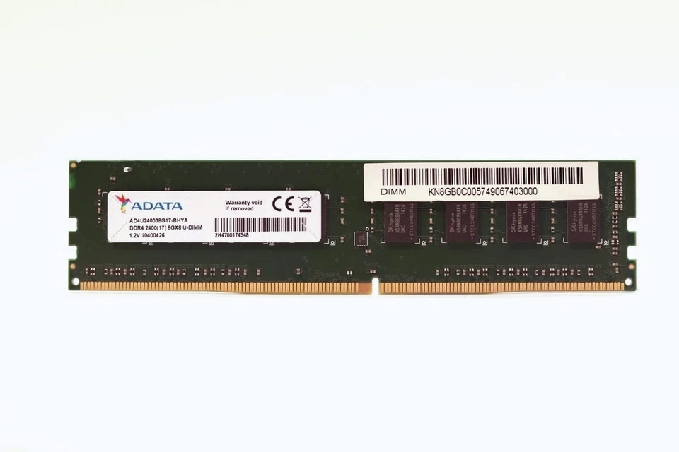 Quantity 2 ADATA 8GB DDR4 2400MHz  DIMM Desktop Memory | Ready to ship 🚚📦 - Image 1 of 1