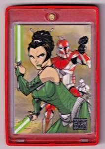 2011 Topps Star Wars Galaxy New Visions Master Keelyvine & Commander Ganch #23 - Picture 1 of 2