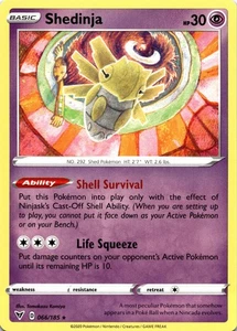 Shedinja 066/264 Fusion Strike Rare Regular LP Pokemon Card - Picture 1 of 2