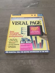 Window 95 New In Box Software Symantec Visual Page PC CD create web pages - Picture 1 of 8