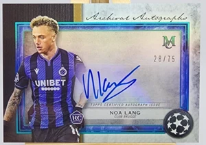 Noa Lang 2020-21 Museum Collection UEFA Archival Auto Sapphire AA-NL /75 RC - Bild 1 von 2