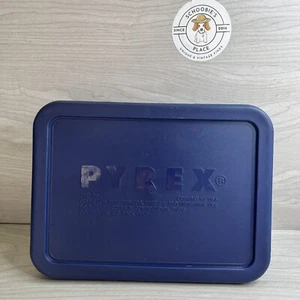 Pyrex 7210 3-Cup Rectangle Glass Storage Dish w/ 7210-PC Plastic Blue Lid USED - Picture 1 of 7