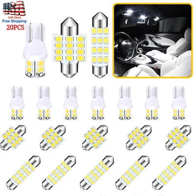 20pcs LED Light Bulbs Interior Kit Car Trunk Dome License Plate Lamp 6000K Chevy - Image 1 of 4