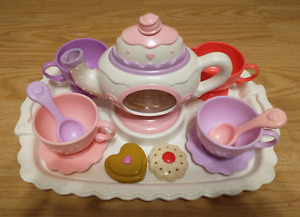 Fisher Price Magic Tea Set Cream/Sugar/Cookies/Pot/Tray/Cups Pretend Play Fun