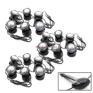 18 Pond Spot LED Lights Underwater Pool Fountain Lights w/ Auto on & off Sensor - Picture 1 of 1