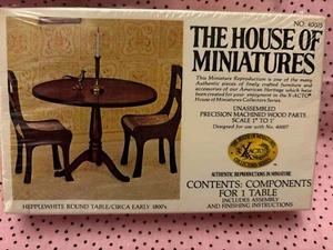 The House Of Miniatures Hepplewhite Round Table Wooden Kit 40005 NEW - Picture 1 of 1