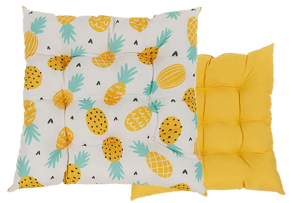 OUT OF THE BLUE NOVELTY PINEAPPLE RETRO DESIGN SEAT CUSHION OUTDOOR GARDEN FURNITURE DECOR BNWT