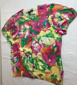 Lauren Ralph Lauren Cardigan Xl Floral Button Front Floral Print - Picture 1 of 13