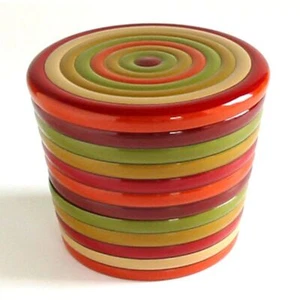 Stacking Box Koma Pattern Nested Two-Tiered Kyoto JAPAN isuke BRAND - Picture 1 of 4