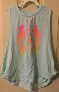 Girl's Disney Size Juniors 11/13 Sleeveless Light Blue Minnie Shirt Top - Picture 1 of 3