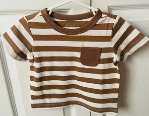 Baby Boys New 18 Months Short Sleeve Striped T- Shirt - Picture 1 of 3