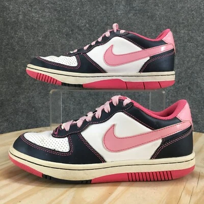 Nike Tenis Mujer 7 Dunk Bajo Blanco Rosa Azul Con Cordones Cuero 349660-161 Foto 1 de 4
