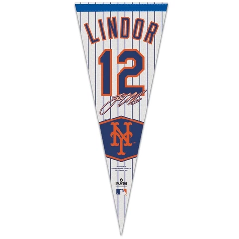 FRANCISCO LINDOR #12 NEW YORK METS MLB  12"x30" ROLL UP PREMIUM PENNANT Cover