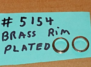 5154 RIMS PLATED BRASS FOR HO SCALE 40" WHEEL DRIVERS MANTUA & TYCO NEW ORIGINAL - Picture 1 of 11