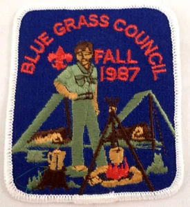 Uniform Patch Boy Scout Bsa Fall 1987 Blue Grass Council #Bswh - Picture 1 of 1